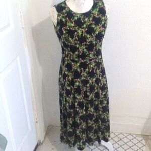 Black and green charter club dress